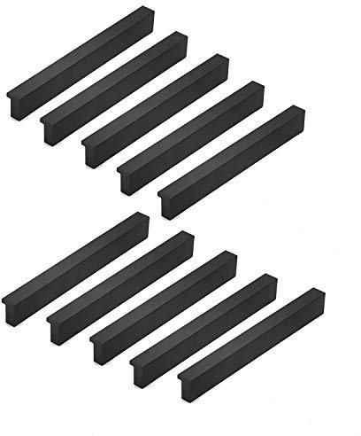 Qrity 10x Möbelgriffe Schwarze Lochabstand 96mm Türgriffe Küchenbargriff Schrankgriffe Schubladengriffe Küchenschrankgriffe für Küchenschränke