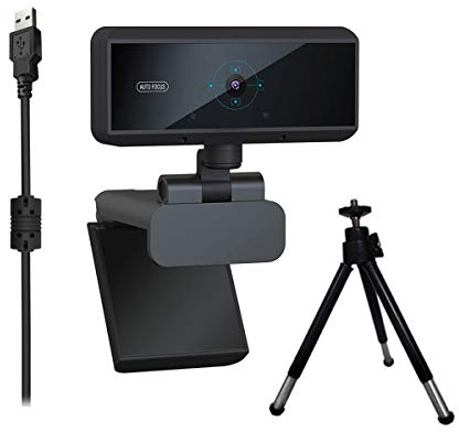 Webcam 1080p 30FPS Full HD avec Microphone et Autofocus, USB Streaming Camera Web pour Chat Vidéo et Enregistrement