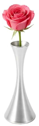 Mini Flower Vase kleine Bud Vase, Reagenzglas Vase Moderne Bud Vase aus Edelstahl für Mittelstücke Home Decor Hochzeiten, 17 x 5 x 4cm