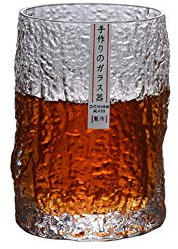 Maya Star Japanese Style Transparent Whiskey Glass Wine Glasses, Often Used in Scotch Whiskey Brandy Whiskey Cocktail Beer Glass - Glacier Pattern A1