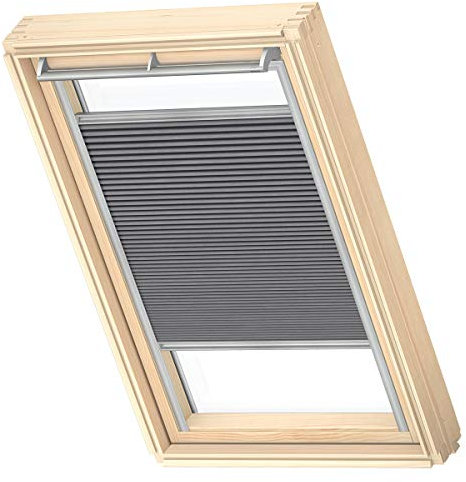 VELUX Original Wabenplissee, S08, Grau-Taupe, mit Grauer Führungsschiene