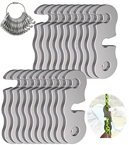 NACETURE Aluminum Guyline Tensioners, 20 Pack Rope Adjusters