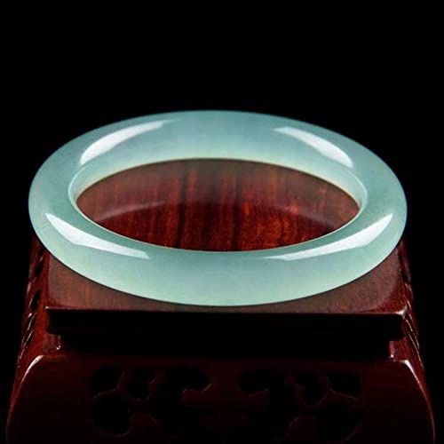 YZDKJ Natürliche Blaue Jade armreif Armband Charme schmuck modeaccessoires handgeschnitzte glückliche Amulettgeschenke for Frauen ihre Männer (Gem Color : 60mm)