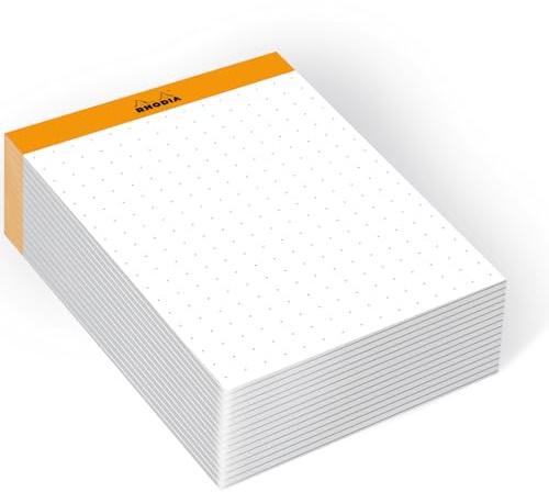 RHODIA 194048C - Memo Pad N°13 Orange - A6 11.5 x 16 cm - Dot (Dotted) - 240 Sheets 80g/m - Practical and Compact - Rhodiatime Collection