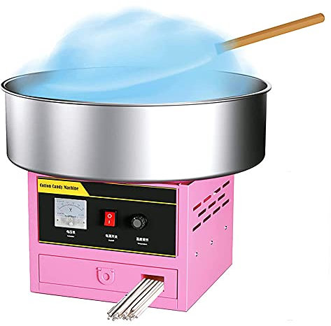 Máquina De Algodón De Azúcar Premium 1200W, Máquina Profesional De Algodón De Azúcar Estilo Feria, Fácil De Usar, Hacer Algodón De Azúcar Rápidamente, con Bandeja De Acero Inoxidable Máquina De Algod