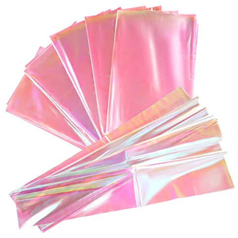 FRCOLOR 40fogli Pellicola Cellophane Colorata Carta Regalo Per Bouquet Fiori Caramelle Artigianato e Decorazioni Pellicola Iridescente Trasparente Per Confezionamenti Regali e Lavori Manua