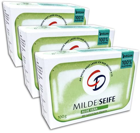 TOPDeal 3 er Pack CD Milde Seife Aloe Vera Seifenstück 3 x 100 g