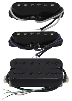 3PCS Alnico 5 Staggered Single Coil Pickups & Humbucker Pickup Schwarz 52/52/52mm Für HSS elektrische Gitarre Teile