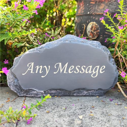 Generisch Der Stein in den individuellen Garten transportiert Jede Information, EIN größeres geschnitzter Garten für willkommenssteine, gedenksteine, schmücksteine im freien 8 x4,5 x2,5