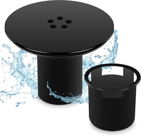 Shower Plughole Cover 90mm / 115mm, Fast Flow (Black) by Chrome Shower Tray Drain Cover