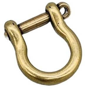 1 Stück 6mm 7mm 10mm Massiv Messing Karabiner D Bogen Schäkel Fob Schlüsselanhänger Schlüsselanhänger Haken Schraubgelenk Verbinder Schnalle(10mm)