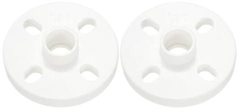 YOKIVE 2 Stück PVC-Rohrfitting, Flansch-Steckkupplung Verbinder Rohrverbindung, Ideal für Badezimmer, Küche, Spüle (Weiß, 25-mm/1)