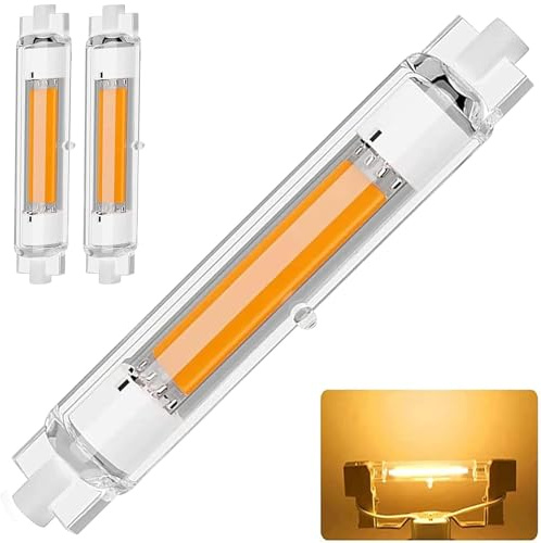 R7S LED 118mm Dimmbar Lampen, 30W R7S LED 118mm Glühbirne Ersatz für 300W Halogenlampen, R7S LED Stab Warmweiß 3000K 3000LM Kein Flackern, 360°Abstrahlwinkel, LED Leuchtmittel, 2PCS