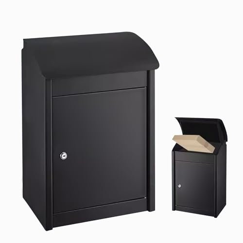 Briefkasten Groß Package Delivery Boxes Standbriefkasten Freistehend Paketbriefkasten mit Paketbox in Anthrazit Private Paketannahme Passend for Pakete und Päckchen