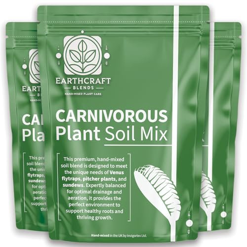 Carnivorous Plant Soil Mix – Hand-Mixed Fast-Draining Potting Blend for Venus Flytraps, Pitcher Plants & Sundews – Promotes Healthy Root Growth & Prevents Overwatering (10 Litre)
