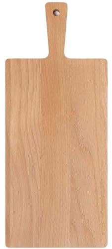 Wooden Chopping Board, Kitchen Wooden Chopping Board, Kitchen Accessories, Large and Small Bread Boards and Serving Boards Wooden Cutting Board (Beech Handle, 34 x 15 x 0.9 cm)