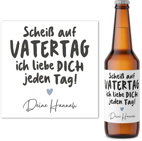 Vatertagsbier Etiketten Vatertagsgeschenk für Papa personalisierte Bieretiketten Flaschenetikett Bier Geschenk Bierflaschen 2 Stück | 9x9 cm