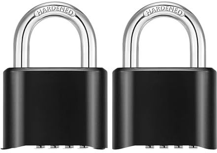 DAYGOS 8mm Shackle Outdoor Combination Padlock with Code for Gym Locker | 4 Digit. Weatherproof. Heavy Duty. for Gate, Shed, Fence, Garage, Storage Unit