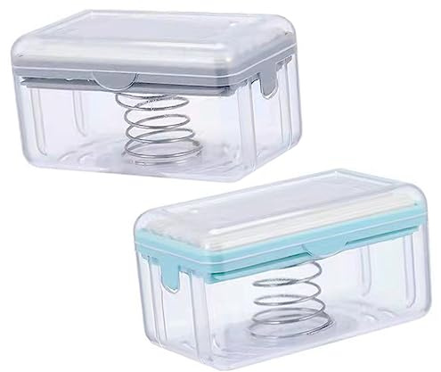 LABRIMP Portasapone Salvaspazio Struttura Drenante Forata e Design a Rullo Multifunzionale in Pp 2 Pezzi, per Bagno e Scrivania
