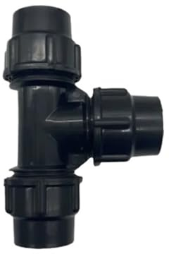 SparklWLeaf Raccordi for Tubi Raccordo rapido a Tre Vie Raccordi for Tubi Raccordo for Tubi in plastica Irrigazione con Acqua di Rubinetto per Giunti di Tubi(Black,16mm)