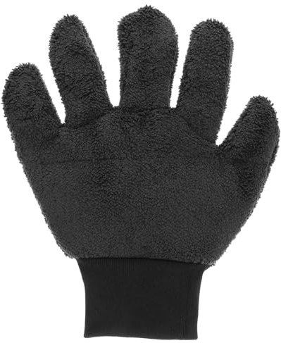 SOIMISS Guanto Per Lavaggio Microfibra Guanto Antipolvere Delicato Sulla Vernice Per Pulizia Veicoli e Superfici Domestiche Colore Nero