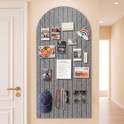 Große runde Filz Pinnwand 120x60cm Mondlichtgrau filzwand selbstklebend | korkwand aus Filz,0,9cm dick,faltbare Fototafel mit selbstklebendem Klebeband,filz selbstklebend visionboard 60 pinnadeln