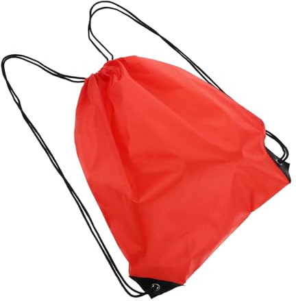 VALICLUD Helmtasche aus Polyester mit Kordelzug und Griff Multifunktionale Motorradhelm Rucksack Tasche für Reisen und Aufbewahrung in Rot