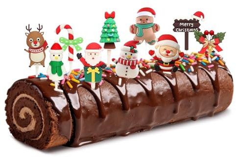 badaren Decoration Gateau de Noel Cupcake Toppers 10 Pièces Topper de Gâteau de Noël, Cake Tropper Noel Gâteau Decoration, Noël Gâteau Toppers pour Décorations de Gâteau de Fête
