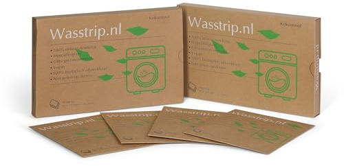 Waschstreifen/Waschmittel blätter Kokosnuss - 64 Blätter/Wäsche – Waschmittel für alle Waschmaschinen – für Kalt- und Warmwäsche – plastikfreie Verpackung und CO₂-neutral