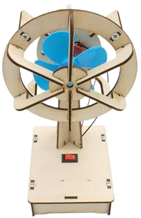 De Ventilador Oscilante Eléctrico - Aprendizaje De Física Stem De Madera, Kit De Ciencia De Pensamiento Lógico Educativo Modelo, Juego De Montaje para Niños para Niños Niñas Estudiantes De Pre