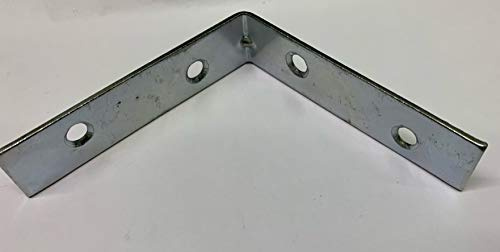 Merriway® BH01110 Bright Zinc Plated Corner Braces Brackets Plates, 75 mm (3 inch) - Pack of 10