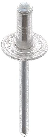 Rivet in alluminio, testa larga in busta, 4 x 10 mm, confezione da 90