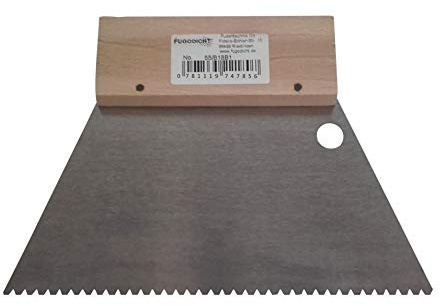 Fugodicht Leim Klebstoff Zahnspachtel Bodenleger Normalstahl B1 2.7x2.3mm gezahnt 180mm