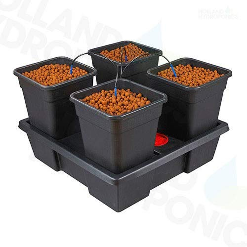 Like IWS Wilma 4 System Hydroponics Self Watering Dripper Grow Complete Kit (Wilma Small 4 x 11L Pots)