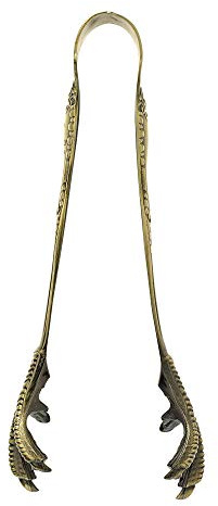 Barfly Talon Ice Tong, Antique Brass