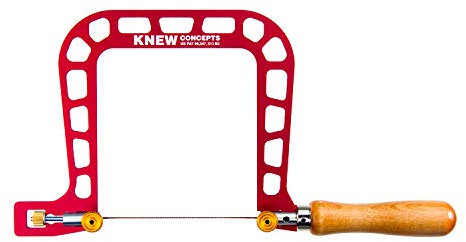 Laubsägebogen mit Blattspannung (125 mm, Bügel rot (ohne Blattschrägstellung))