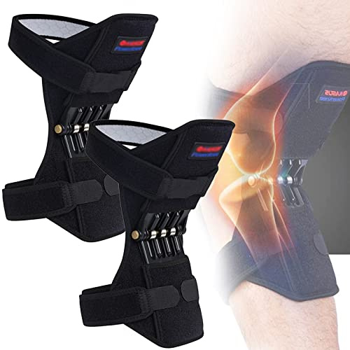YNITJH Kniestütze mit Patella Gel Pads & Feder Seitenstabilisatoren Verstellbare Klettverschlüsse Kniebandage für Knieschmerz,Meniskusriss,Gelenkschmerz,Verstauchungen