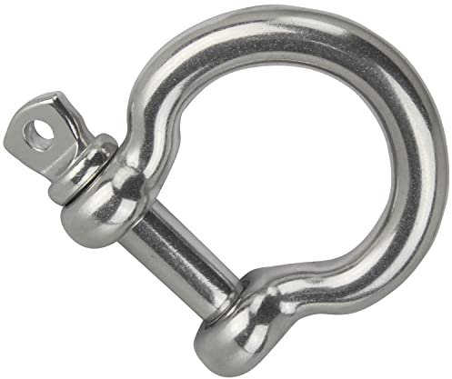 DERING Schäkel Edelstahl 10 mm Geschweift Form 5 Stück Drahtseil Seil Verbinder