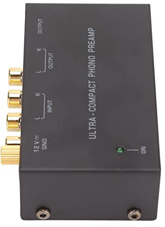 Phono Vorverstärker Plattenspieler, Vorverstärker Für Plattenspieler - Rauscharmer Ausgang, Plug and Play, Schwarz