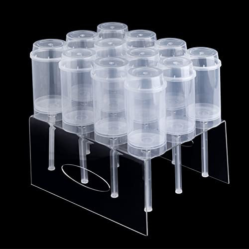 ZLKSKER Pack of 12 Cake Push Up Pop Containers with Tray, Cake Pop Molds Stand, for Homemade Treats/Dessert/Snacks