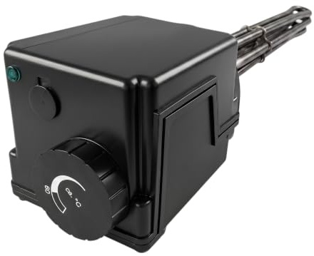 Heizpatrone 6,0 kW 400V | Heizstab für Pufferspeicher & Warmwasser | Eintauchtiefe 500 mm | 1½ | Incoloy 825 | isoliert | Thermostat & STB