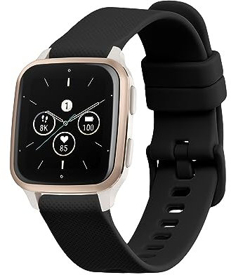 kwmobile Bracelet compatible avec Garmin Venu Sq 2 Music/Sq 2 / Vivoactive 6 / Vivoactive 5 bracelet - Bracelet de rechange pour fitness tracker en TPU - noir