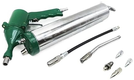 KJOET Pistolet graisseur Manuel à Levier Robuste Pistolet à Graisse pneumatique 400CC, Pompe à compresseur pneumatique Portable, Pistolet à Graisse