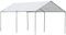 Outsunny Cochera Exterior 3x6 m Carpa Garaje para Coche Impermeable con Toldo de Tela PE y Marco de Acero Galvanizado Pabellón Gazebo para Jardín Patio Blanco