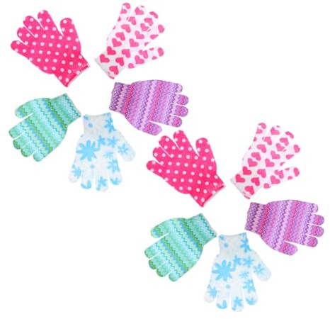 DOITOOL 10pcs Bath Gloves and Bath Towel Shower Glove for Bathroom Shower Wipe Mixed Body Cleaner for Exfoliating Skin
