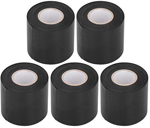 OPPWONG Set di Nastri per Tubi, 5 Pezzi Nastro per Tubi del Condizionatore D'aria Nastro Isolante per Tubi HVAC Line per Condizionatore D'aria Nastri Protettivi per Tubi Resistenti (BLACK)