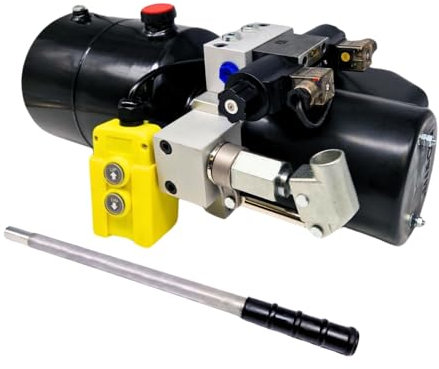 Flowfit 24 V DC doppeltwirkendes Hydraulik-Netzteil 2 kW mit 4L Stahltank und Handpumpe