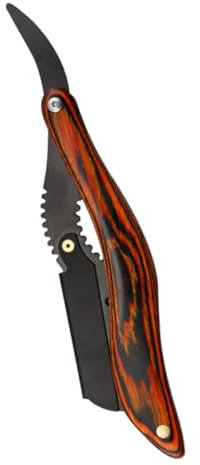 Rasoir à Moustache Vintage à Manche en Bois Foncé pour Hommes