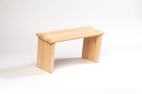 Meditationsbank - handgefertigt - Buche und Birke - verschiedenen Höhen (Buche, 42x16x23/21cm)