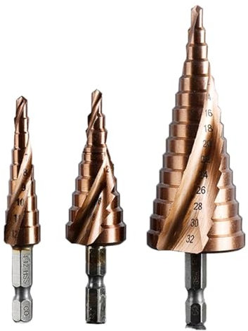 Brocas escalonadas,brocas de cono, Broca escalonada de cobalto M35 al 5% for vástago hexagonal de metal(20mm 1pcs)